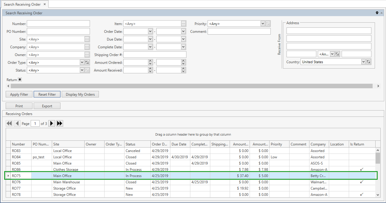 Receiving_Orders._Search_Order._Click